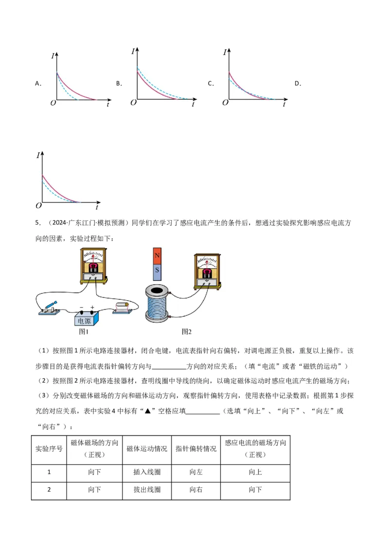 专题突破卷20电磁学实验专题（原卷版）_4.2025物理总复习_2025年新高考资料_一轮复习_2025年高考物理一轮复习考点通关卷（新高考通用）_专题突破卷20电磁学实验专题