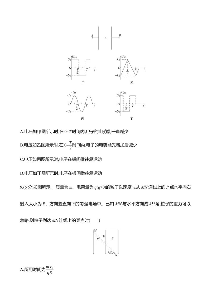 二十五：电容器带电粒子在电场中的运动（含解析）_4.2025物理总复习_2025年新高考资料_专项复习_2025新高考物理核心素养测评（含解析）（完结）