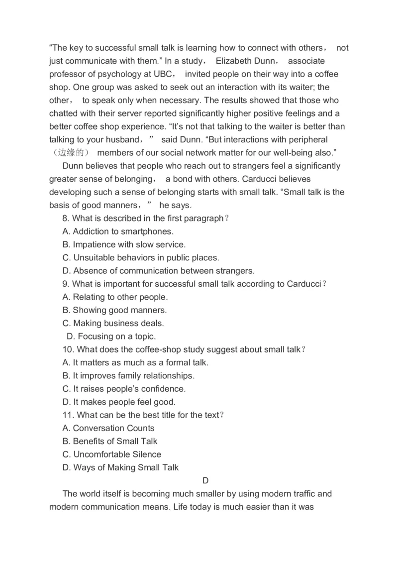 2023届高考英语一轮复习阅读理解完形填空书面表达分类综合训练达（含答案）_3.2025英语总复习_赠品通用版（老高考）复习资料_二轮复习