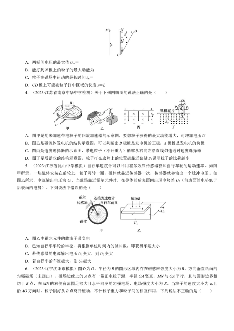 押江苏卷11题磁场、电磁感应（原卷版）_4.2025物理总复习_2024年新高考资料_5.2024三轮冲刺_备战2024年高考物理临考题号押题（江苏卷）322751514