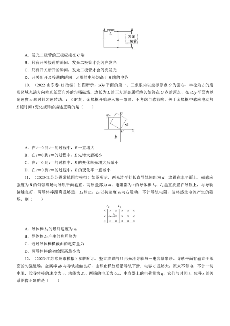 押江苏卷11题磁场、电磁感应（原卷版）_4.2025物理总复习_2024年新高考资料_5.2024三轮冲刺_备战2024年高考物理临考题号押题（江苏卷）322751514