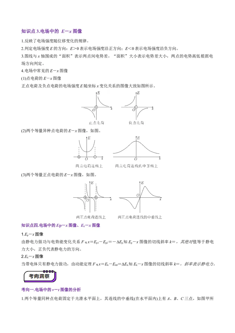 第35讲电场中的功能关系及图像问题（讲义）（解析版）_4.2025物理总复习_2025年新高考资料_一轮复习_2025年高考物理一轮复习讲练测（新教材新高考）