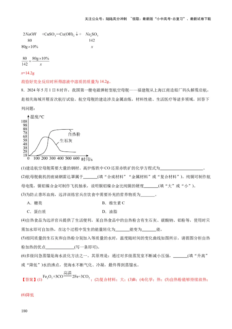 化学-2024年中考考前最后一课_02中考总复习（2026版更新中）_05-化学-中考总复习_2024年中考复习资料_三轮复习