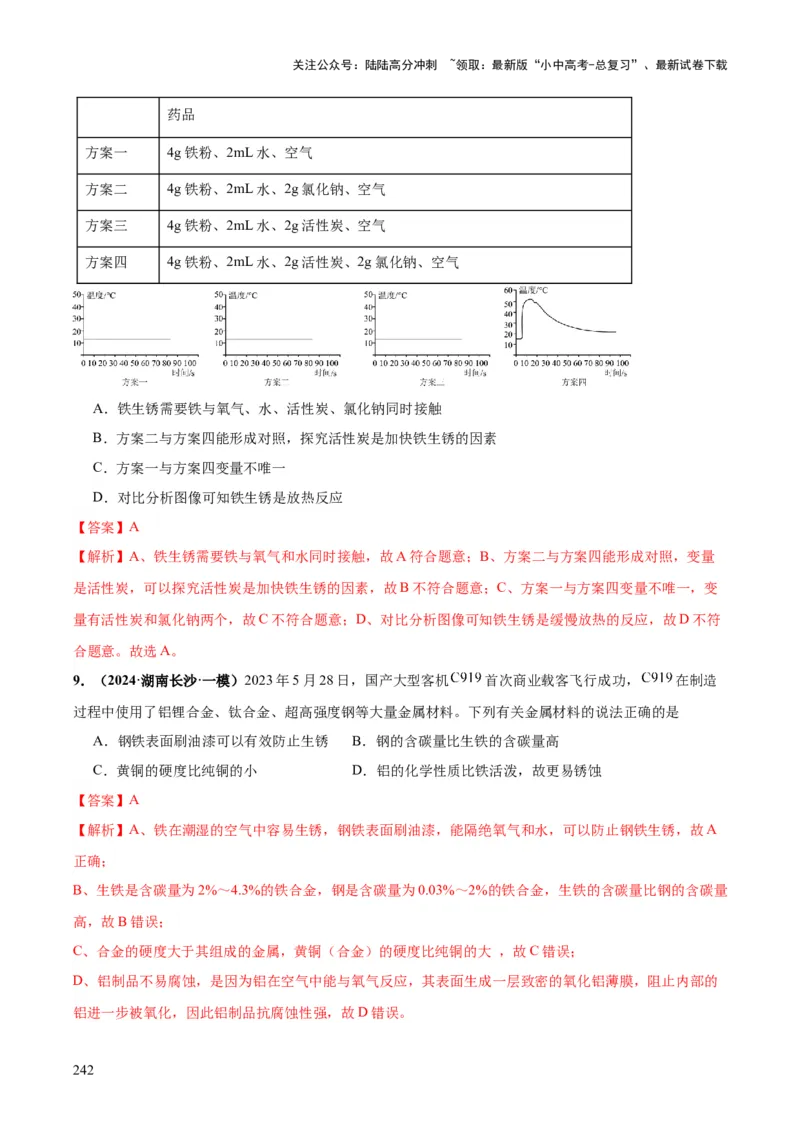 化学-2024年中考考前最后一课_02中考总复习（2026版更新中）_05-化学-中考总复习_2024年中考复习资料_三轮复习