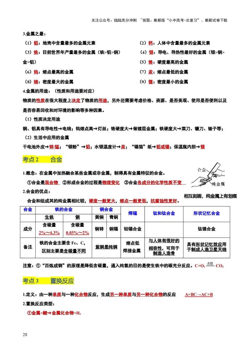 化学-2024年中考考前最后一课_02中考总复习（2026版更新中）_05-化学-中考总复习_2024年中考复习资料_三轮复习