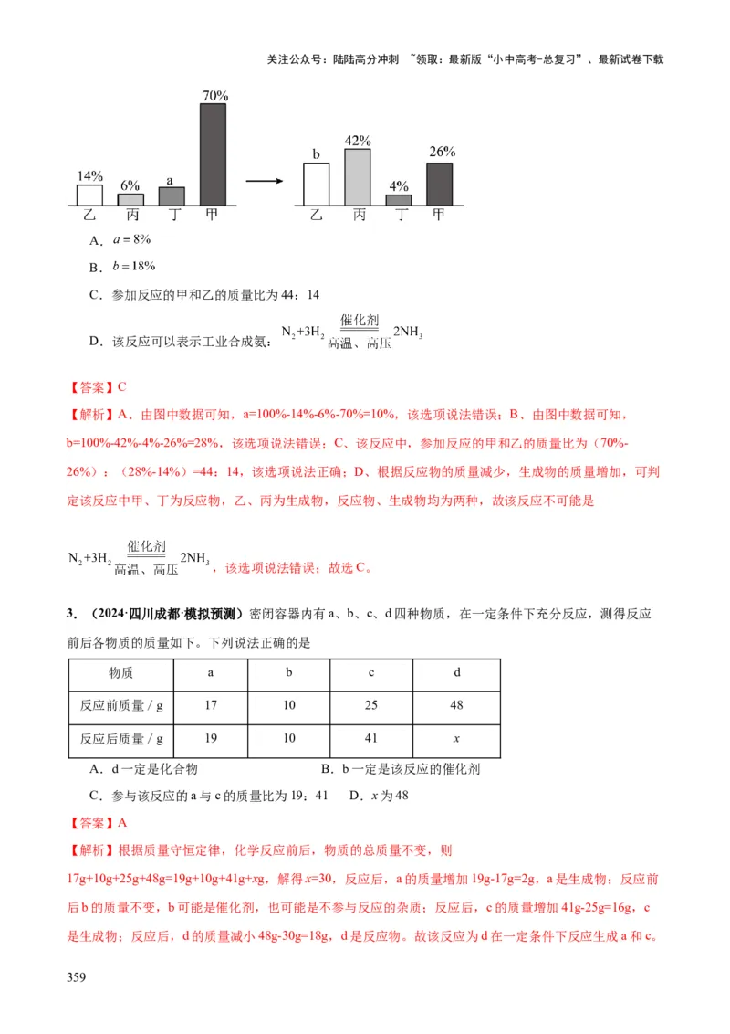 化学-2024年中考考前最后一课_02中考总复习（2026版更新中）_05-化学-中考总复习_2024年中考复习资料_三轮复习