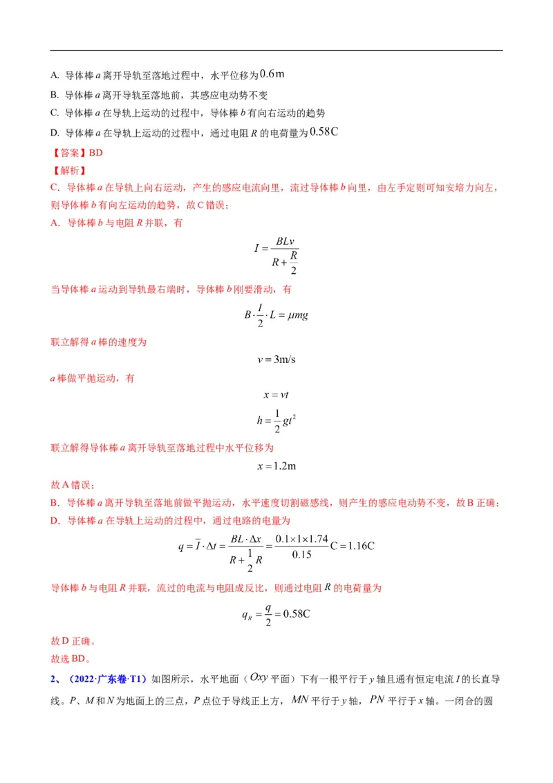 专题12：电磁感应定律及应用（解析版）_4.2025物理总复习_赠品通用版（老高考）复习资料_二轮复习_2023年高考物理毕业班二轮热点题型归纳与变式演练（全国通用）