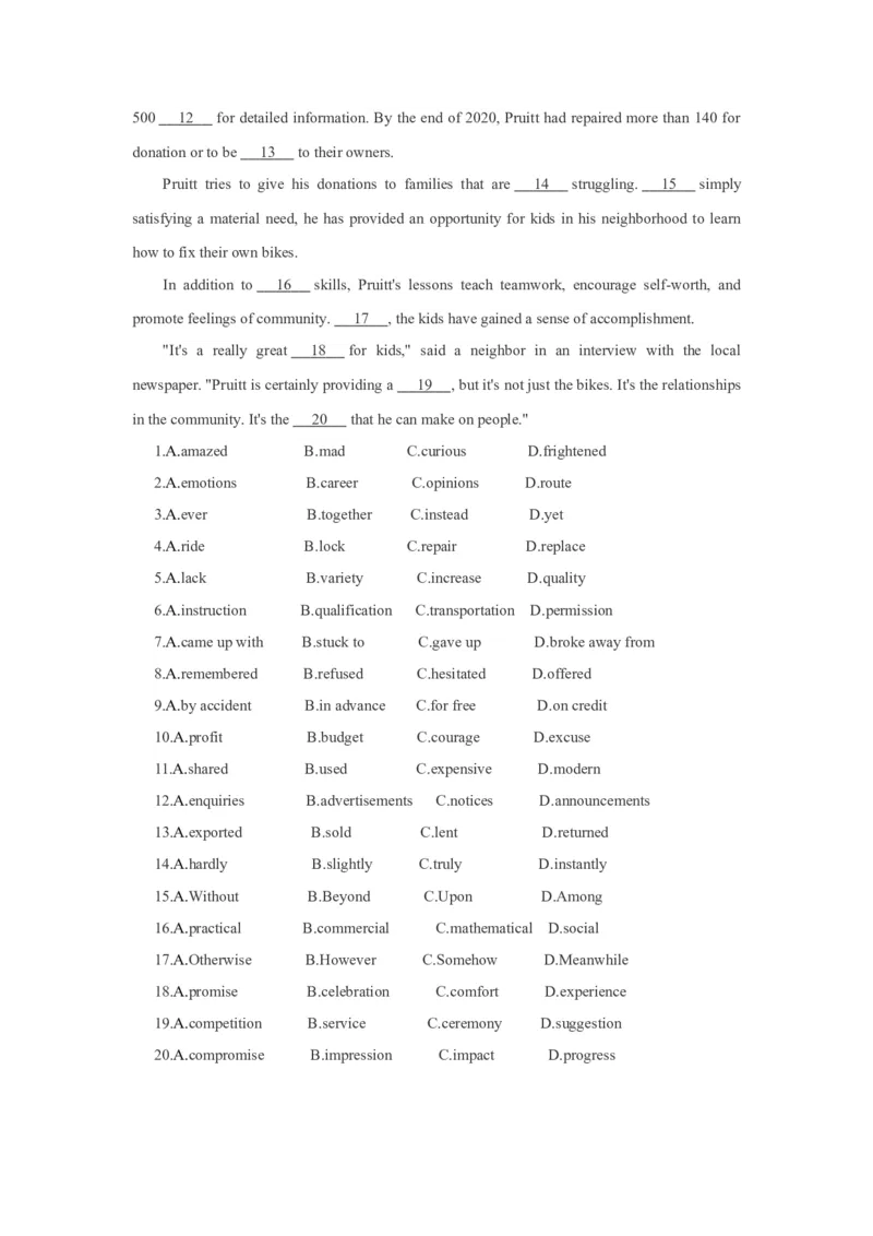022023年高考英语完形填空解题技巧（原卷版）_3.2025英语总复习_2023年新高考资料_备战2023年高考英语抢分秘籍（新高考专用）_022023年高考英语完形填空解题技巧_38273949