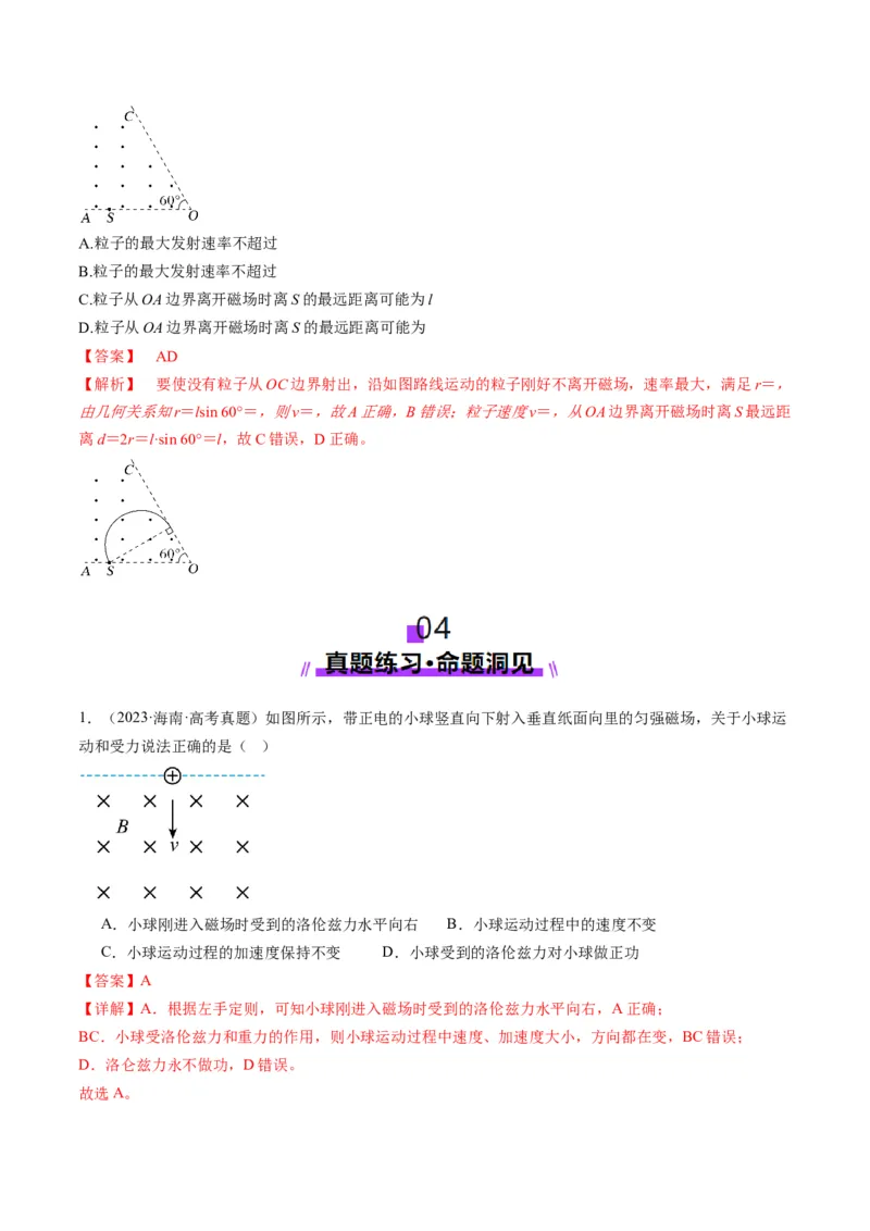 第47讲带电粒子在磁场中的运动（讲义）（解析版）_4.2025物理总复习_2025年新高考资料_一轮复习_2025年高考物理一轮复习讲练测（新教材新高考）