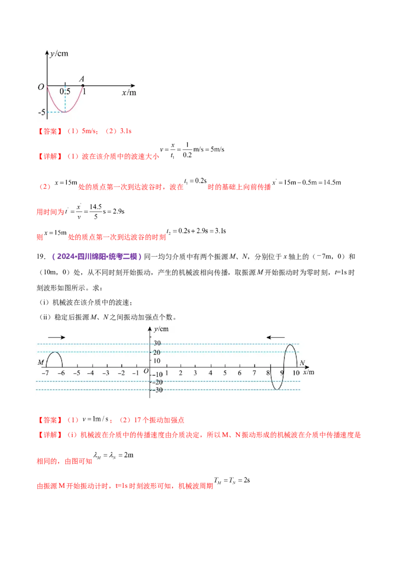 模块五机械振动与机械波、光学、电磁波综合测试卷（解析版）_4.2025物理总复习_2024年新高考资料_2.2024二轮复习_2024年高考物理二轮复习讲练测（新教材新高考）