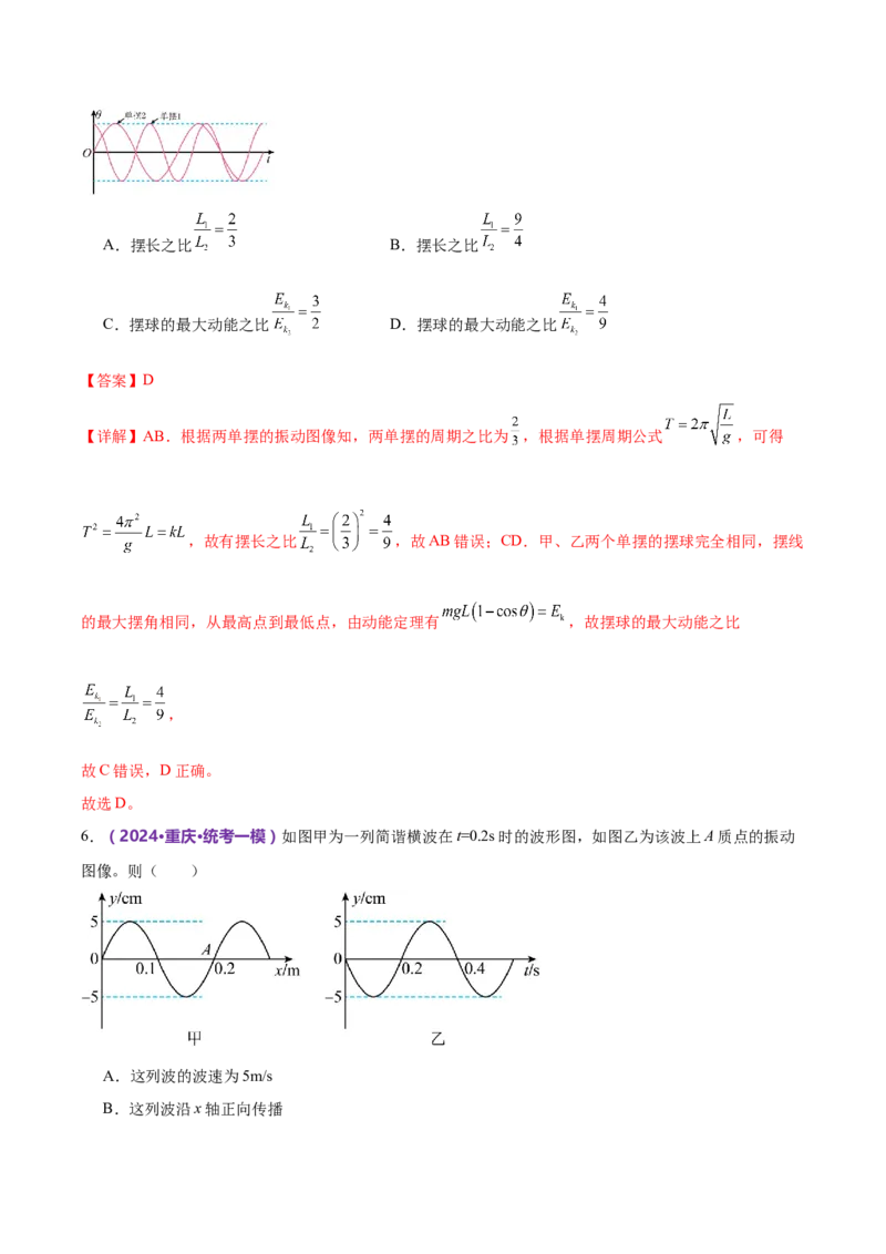 模块五机械振动与机械波、光学、电磁波综合测试卷（解析版）_4.2025物理总复习_2024年新高考资料_2.2024二轮复习_2024年高考物理二轮复习讲练测（新教材新高考）