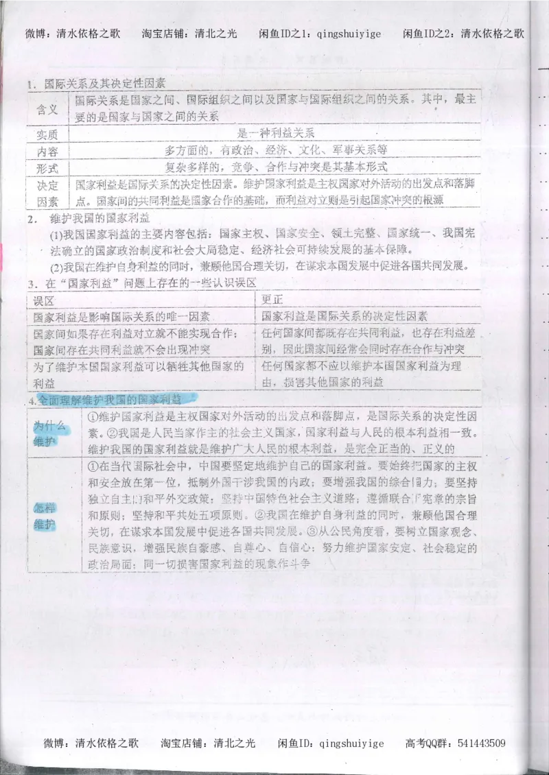 3.衡水中学高考积累与改错_高二政治（第1本）_277页_高中衡水学霸笔记_高中全部赠品_错题集高中九科_政治积累与改错