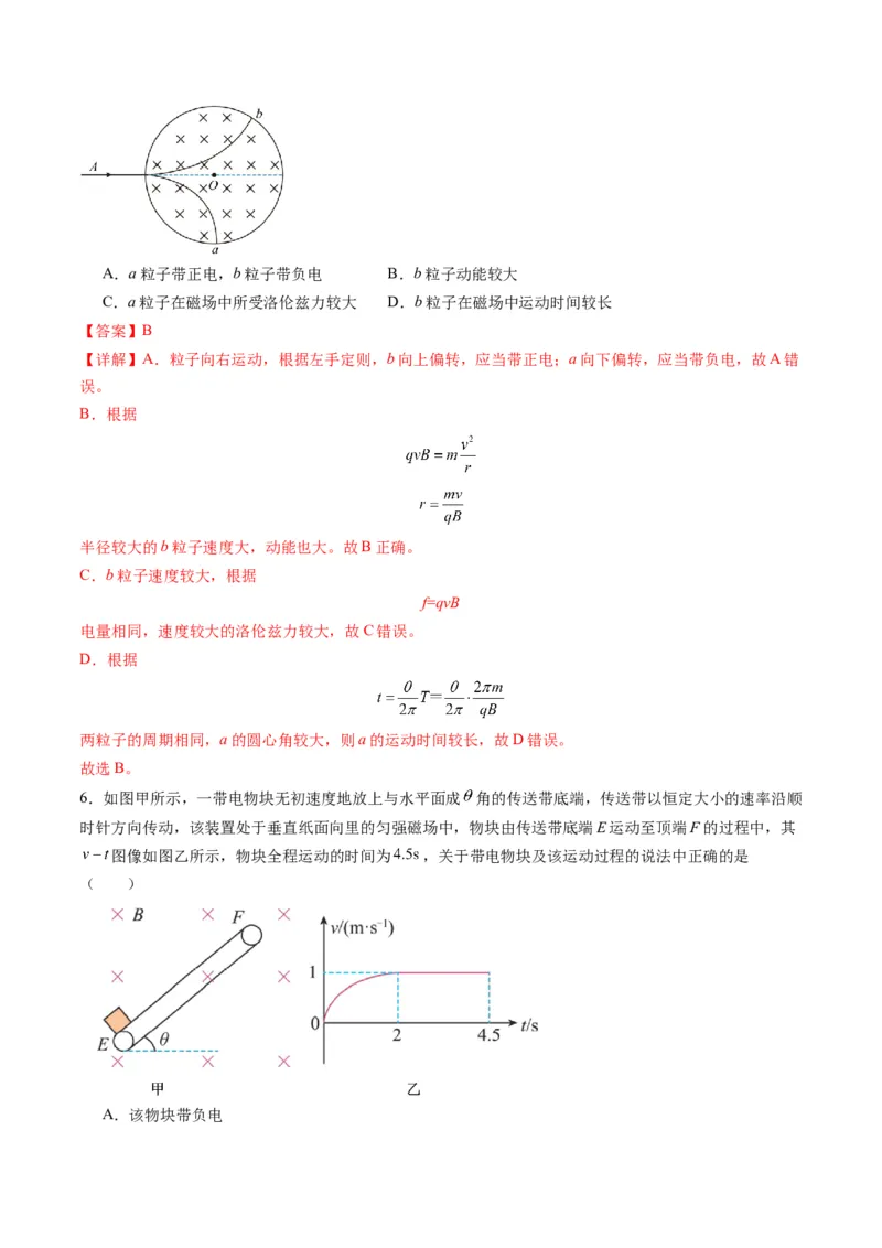 测试11（解析版）_4.2025物理总复习_2025年新高考资料_一轮复习_2025年高考物理一轮复习讲练测（新教材新高考）_测试十一磁场-上好课2025年高考物理一轮复习讲练测（新教材新高考）