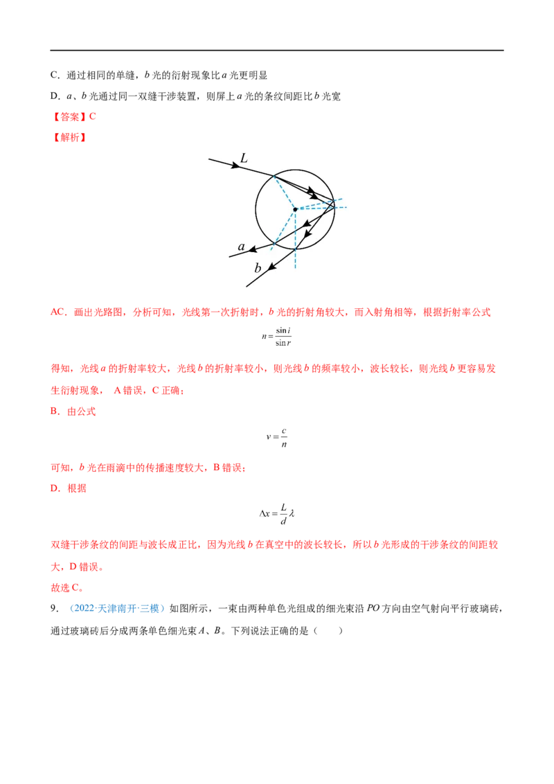 专题31光的折射、全反射&mdash;&mdash;全攻略备战2023年高考物理一轮重难点复习（解析版）_4.2025物理总复习_2023年新高复习资料_一轮复习_全攻略备战2023年高考物理一轮重难点复习