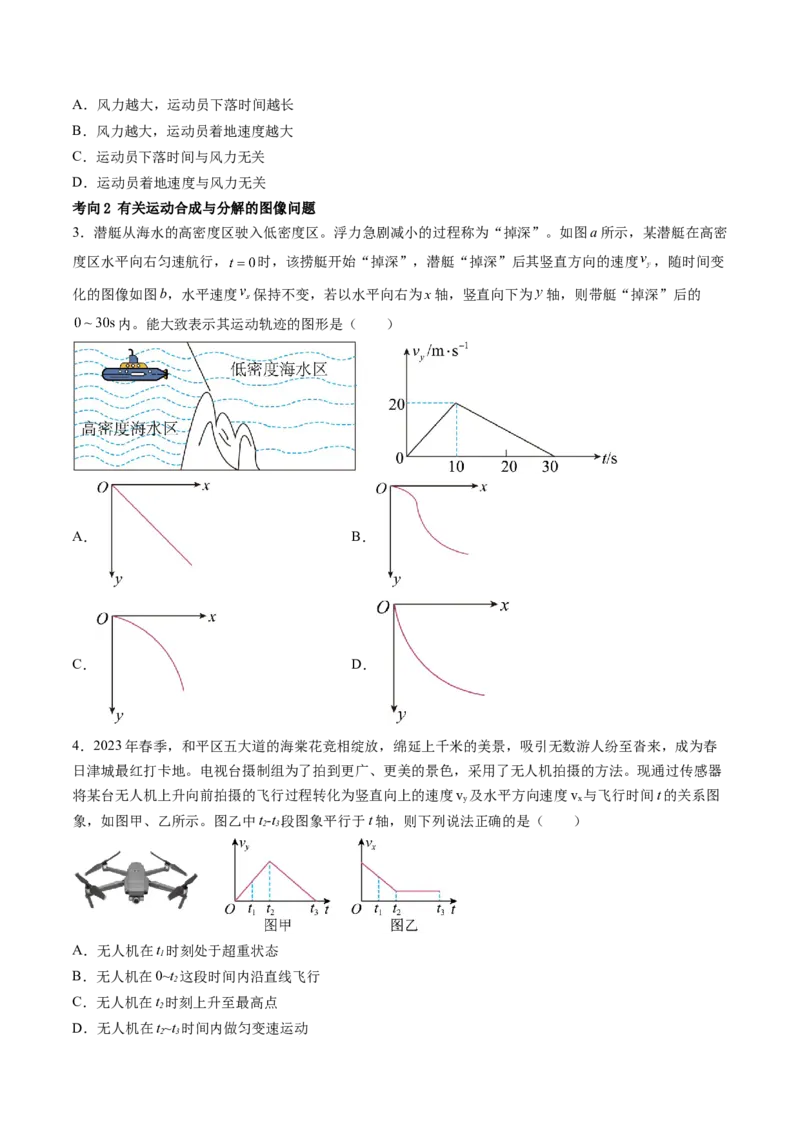 第16讲曲线运动运动的合成与分解（讲义）（原卷版）_4.2025物理总复习_2024年新高考资料_1.2024一轮复习_2024年高考物理一轮复习讲练测（新教材新高考）
