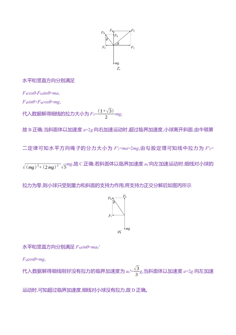 十：牛顿第二定律（含解析）_4.2025物理总复习_2025年新高考资料_专项复习_2025新高考物理核心素养测评（含解析）（完结）