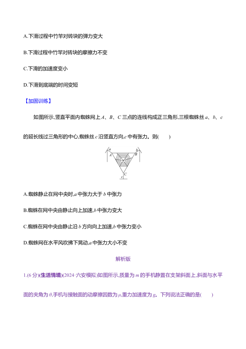 十：牛顿第二定律（含解析）_4.2025物理总复习_2025年新高考资料_专项复习_2025新高考物理核心素养测评（含解析）（完结）