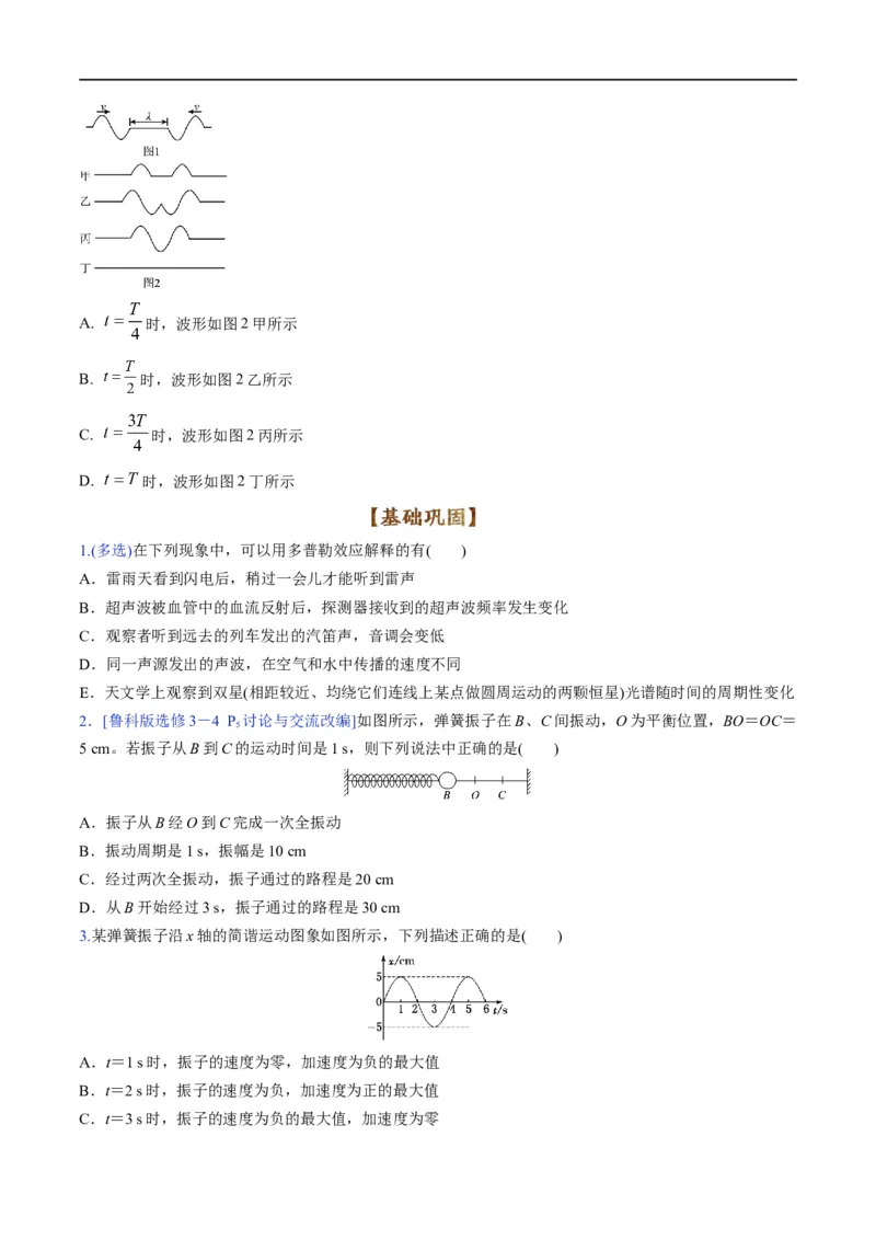 专题14振动和波（原卷版）_4.2025物理总复习_赠品通用版（老高考）复习资料_二轮复习_2023年高考物理毕业班二轮热点题型归纳与变式演练（全国通用）
