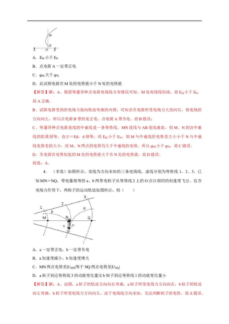 第57讲带电粒子在电场中的曲线运动（解析版）_4.2025物理总复习_2023年新高复习资料_专项复习_2023届高三物理高考复习101微专题模型精讲精练