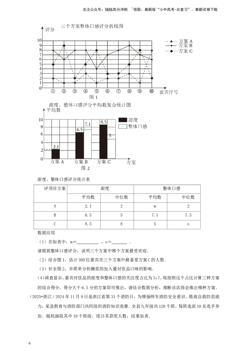 备考2026中考数学真题2025分类精编精练21数据的分析（含解析）_02中考总复习（2026版更新中）_02-数学-中考总复习_2026年中考复习（更新中）_备考2026中考数学真题2025分类精编精练