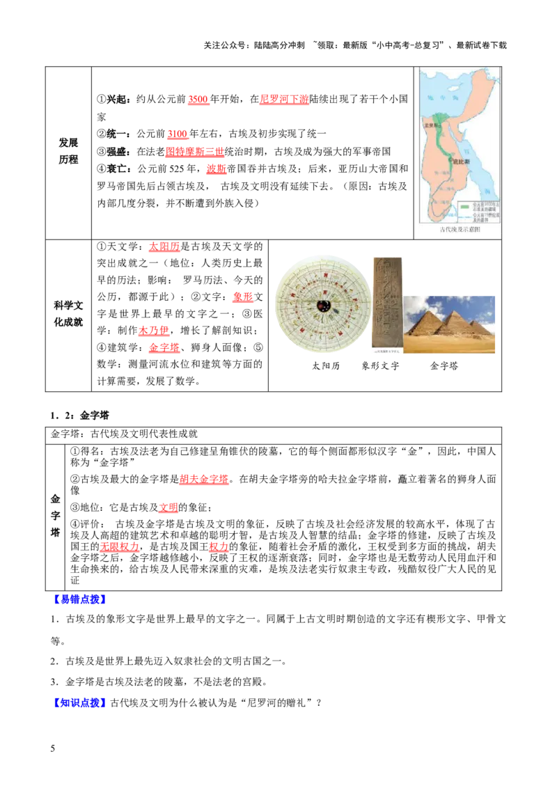主题11+古代世界（历史时空+热词背诵+考点梳理+素养导向+命题预测）-2025年中考历史一轮知识点梳理_02中考总复习（2026版更新中）_06-历史-中考总复习_2025年中考复习资料