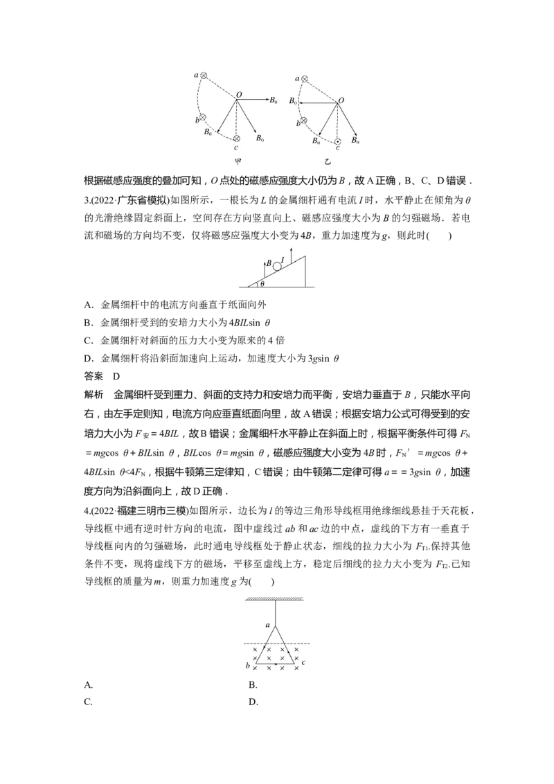 热点10　磁场的性质_4.2025物理总复习_赠品通用版（老高考）复习资料_二轮复习_2023年高考物理二轮复习讲义+课件（全国版）_2023年高考物理二轮复习讲义（全国版）_考前特训