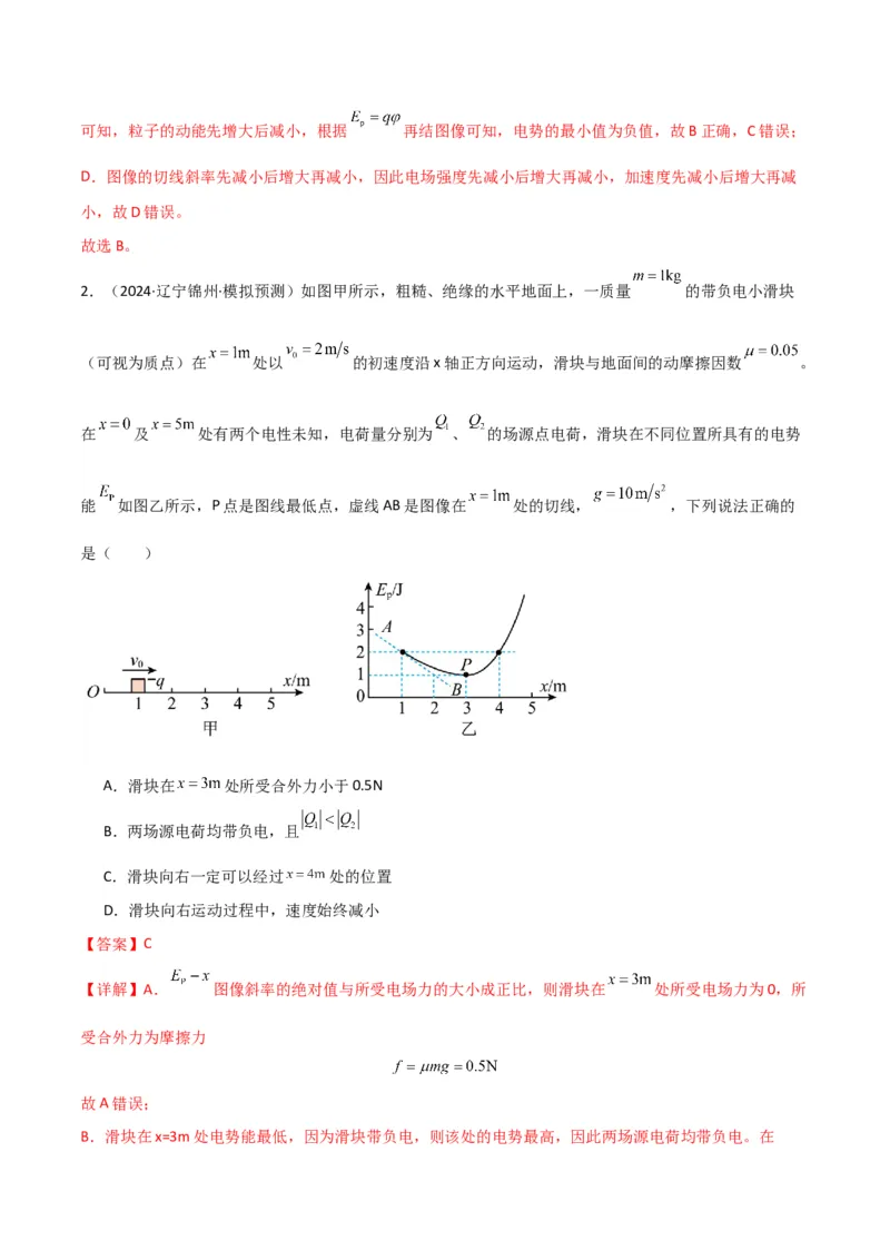 专题突破卷08电场中的图像专题和电容器专题（解析版）_4.2025物理总复习_2025年新高考资料_一轮复习_2025年高考物理一轮复习考点通关卷（新高考通用）