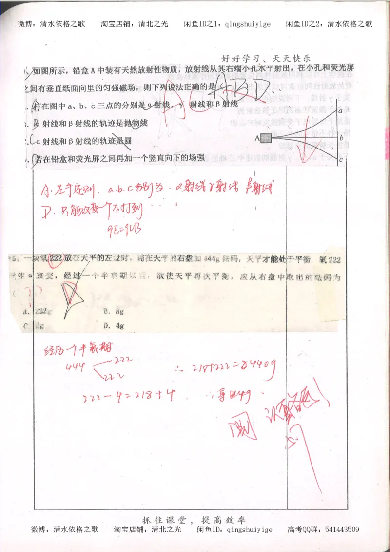 4.衡水中学高考积累与改错_高二物理（第2本）_85页_高中衡水学霸笔记_高中全部赠品_错题集高中九科_物理积累与改错