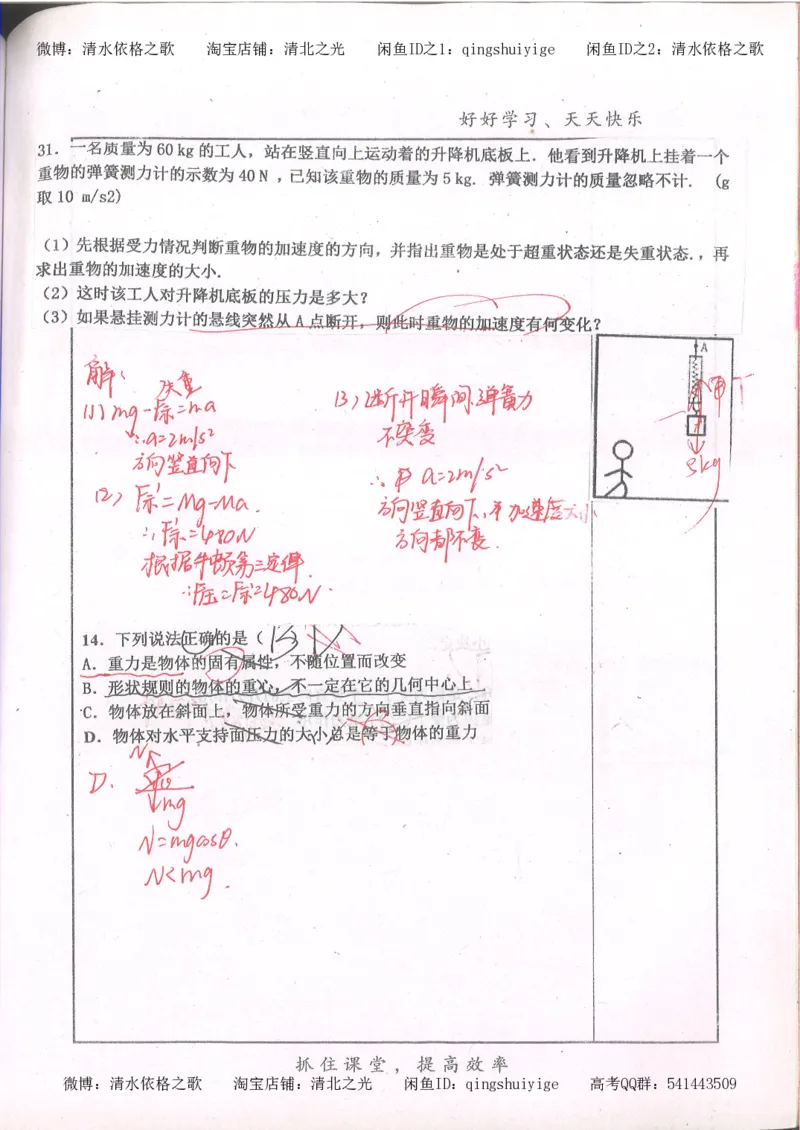 4.衡水中学高考积累与改错_高二物理（第2本）_85页_高中衡水学霸笔记_高中全部赠品_错题集高中九科_物理积累与改错