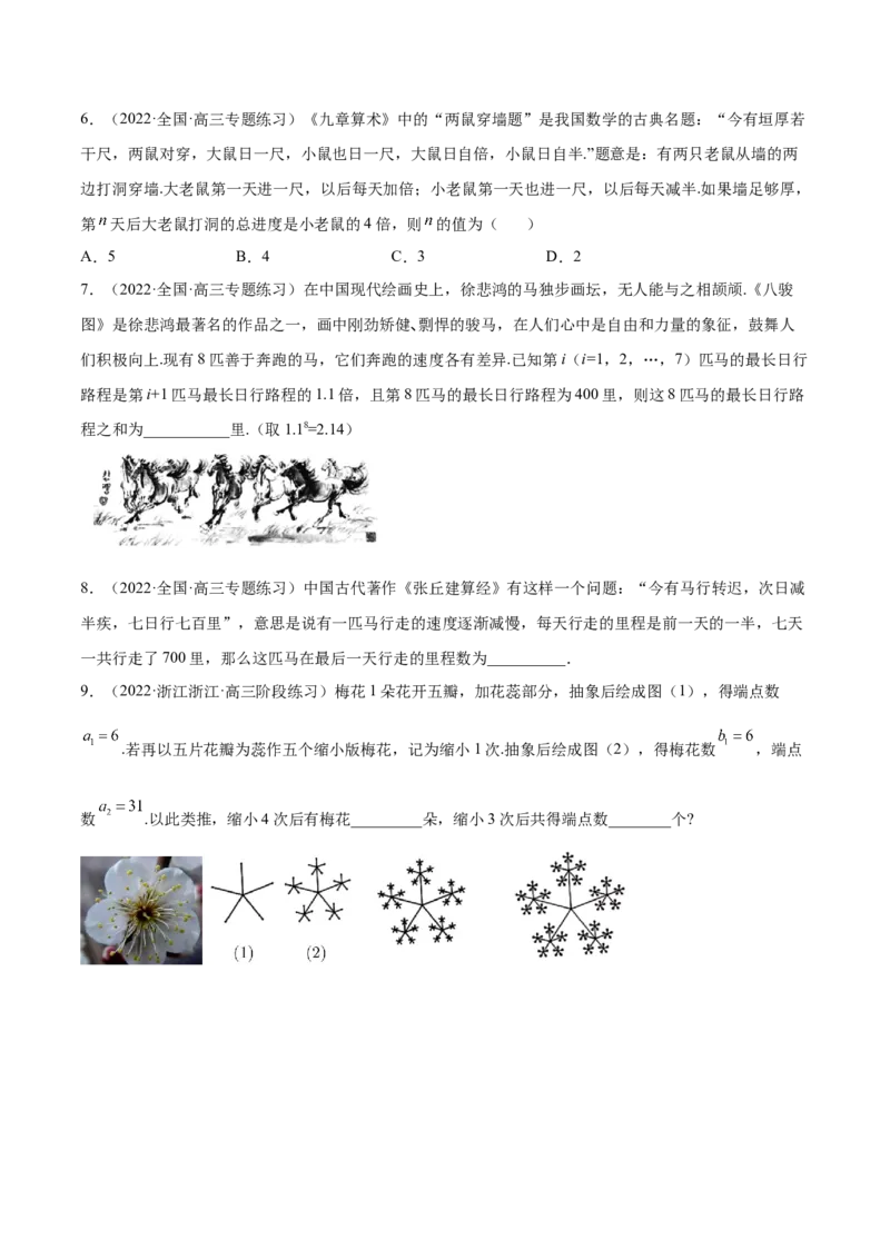 4.2等比数列（精练）（基础版）（原卷版）_2.2025数学总复习_2023年新高考资料_一轮复习_2023年高考数学一轮复习（基础版）（新高考地区专用）