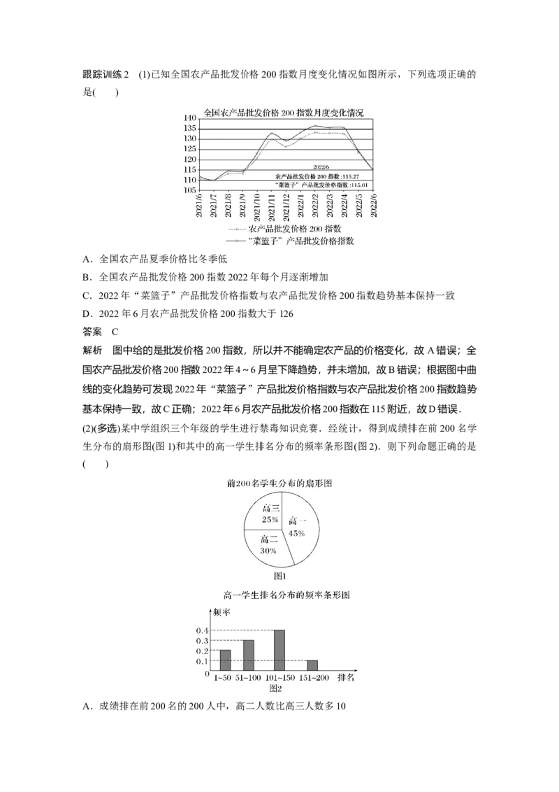 2024年高考数学一轮复习（新高考版）第9章　&sect;9.1　随机抽样、统计图表_2.2025数学总复习_2024年新高考资料_1.2024一轮复习_2024年高考数学一轮复习讲义（新高考版）