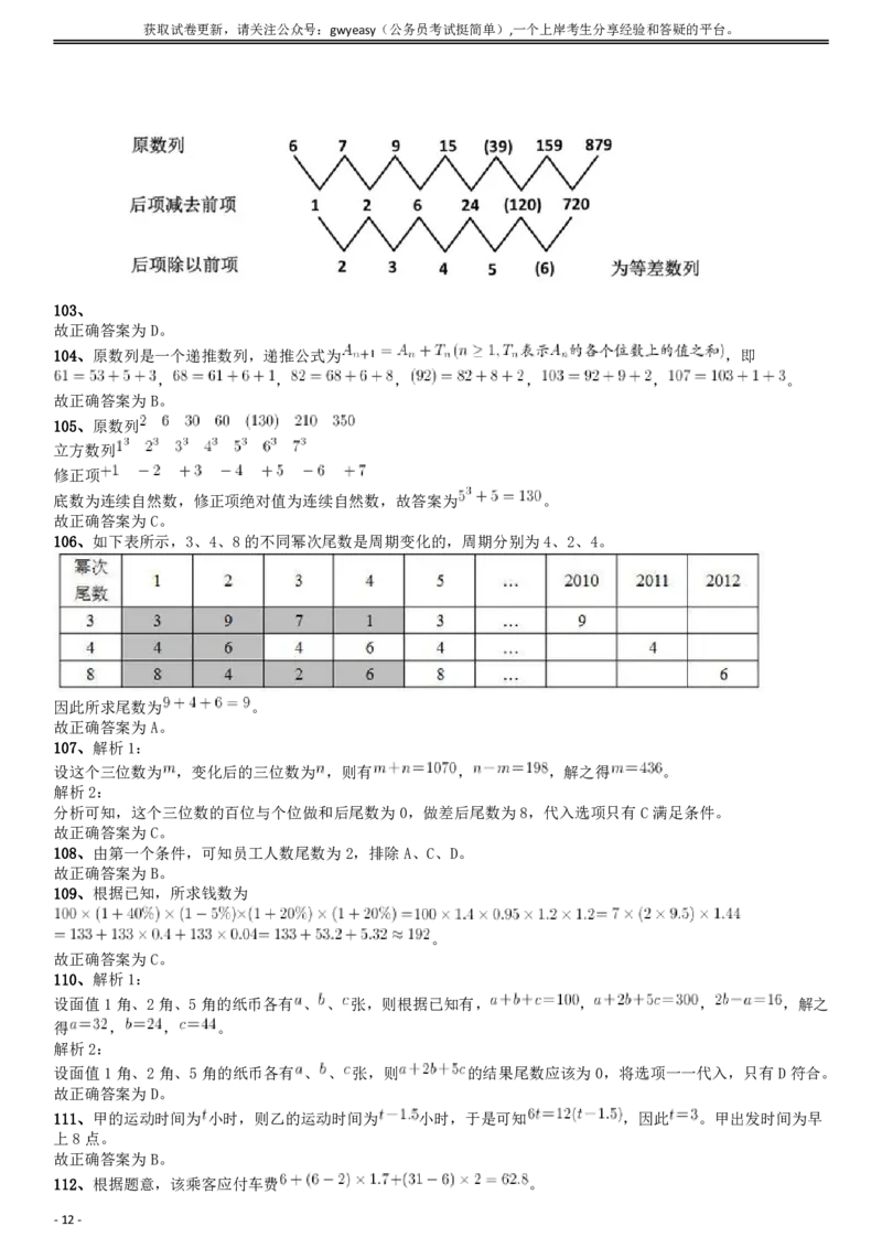 2012年江西公务员考试《行测》卷答案及解析_34省+国考真题_34省考+国考pdf版推荐用这个版本_34省行测+申论真题pdf推荐用这个版本_江西公务员考试真题pdf版_答案及解析