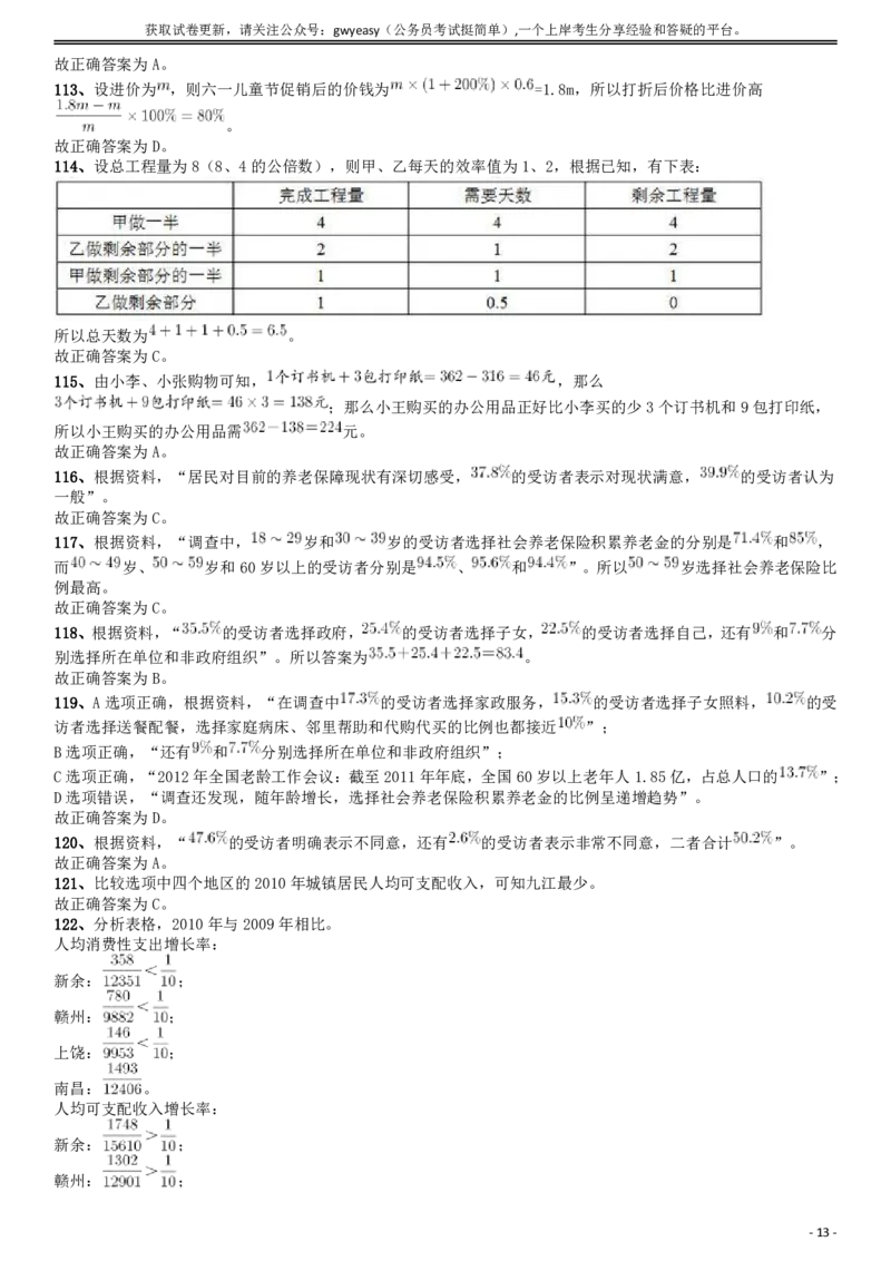 2012年江西公务员考试《行测》卷答案及解析_34省+国考真题_34省考+国考pdf版推荐用这个版本_34省行测+申论真题pdf推荐用这个版本_江西公务员考试真题pdf版_答案及解析