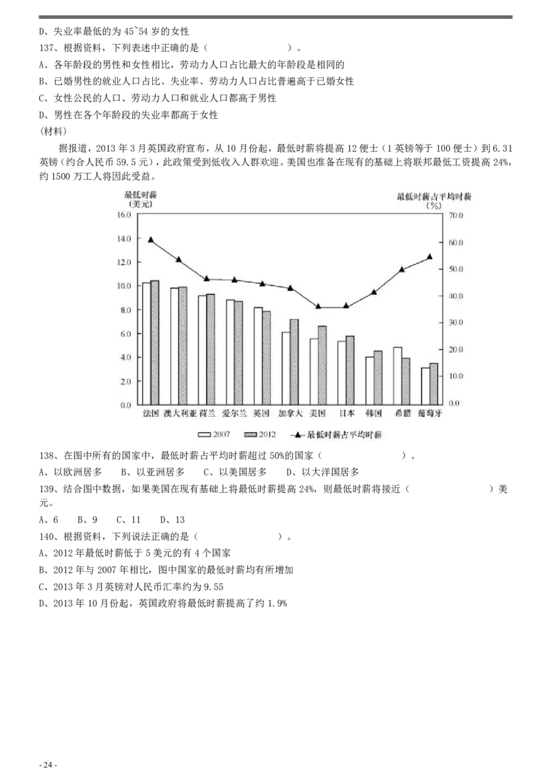 2014年0118上海公务员考试《行测》真题（A卷）_34省+国考真题_34省考+国考pdf版推荐用这个版本_34省行测+申论真题pdf推荐用这个版本_上海公务员考试真题pdf版_题目