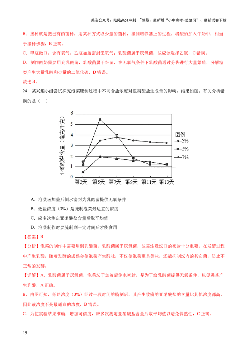 主题七生物学与社会&middot;跨学科实践（测试）（解析版）_02中考总复习（2026版更新中）_08-生物-中考总复习_2025中考复习资料_2025中考二轮课件ppt+讲义+练习生物_测试