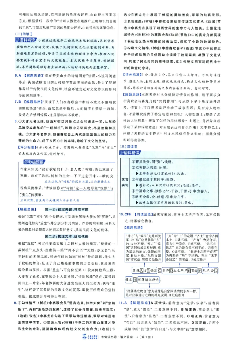 2026版金考卷&middot;百校联盟高考领航卷语文（新高考版）-答案_2026版金考卷&middot;百校联盟高考领航卷（全科）_2026版金考卷&middot;百校联盟高考领航卷语数英（新高考版）