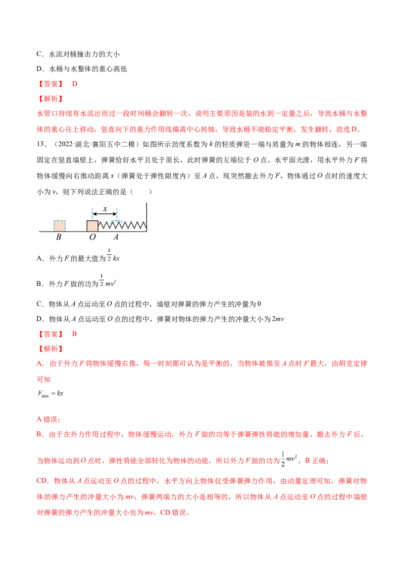 专题2.1　重力　弹力　摩擦力力的合成和分解练&mdash;&mdash;2023年高考物理一轮复习讲练测（新教材新高考通用）（解析版）_4.2025物理总复习_2023年新高复习资料_一轮复习