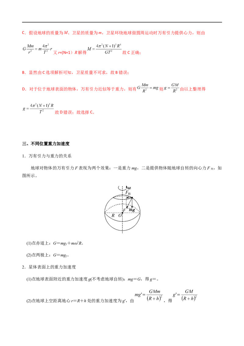专题28开普勒行星运动定律、天体质量密度估算和不同位置重力加速度（解析版）_4.2025物理总复习_2023年新高复习资料_一轮复习_2023届高三物理一轮复习多维度导学与分层专练