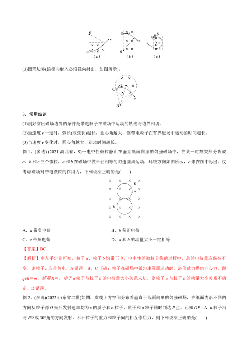 第二讲磁场对运动电荷的作用（解析版）_4.2025物理总复习_2023年新高复习资料_一轮复习_2023年高三物理一轮复习精讲精练278111462_第十章磁场