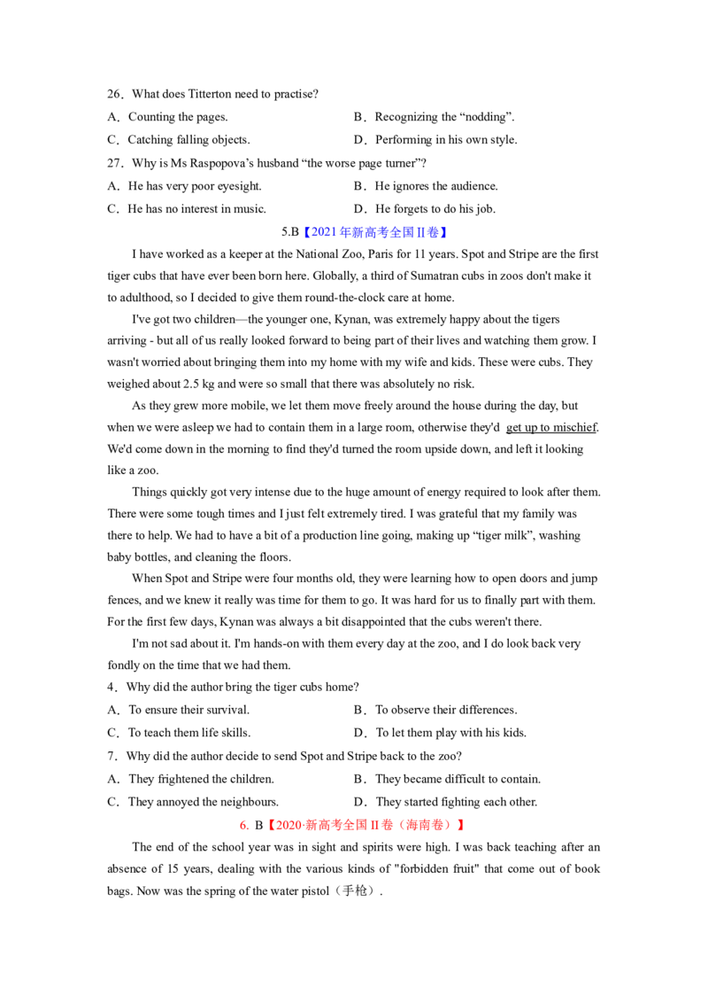 2023年高考英语二轮复习教案（新高考专用）阅读理解03细节理解Word版无答案_3.2025英语总复习_2023年新高考资料_二轮复习_新高考专用2023年高考英语二轮复习教案+试题（含解析）