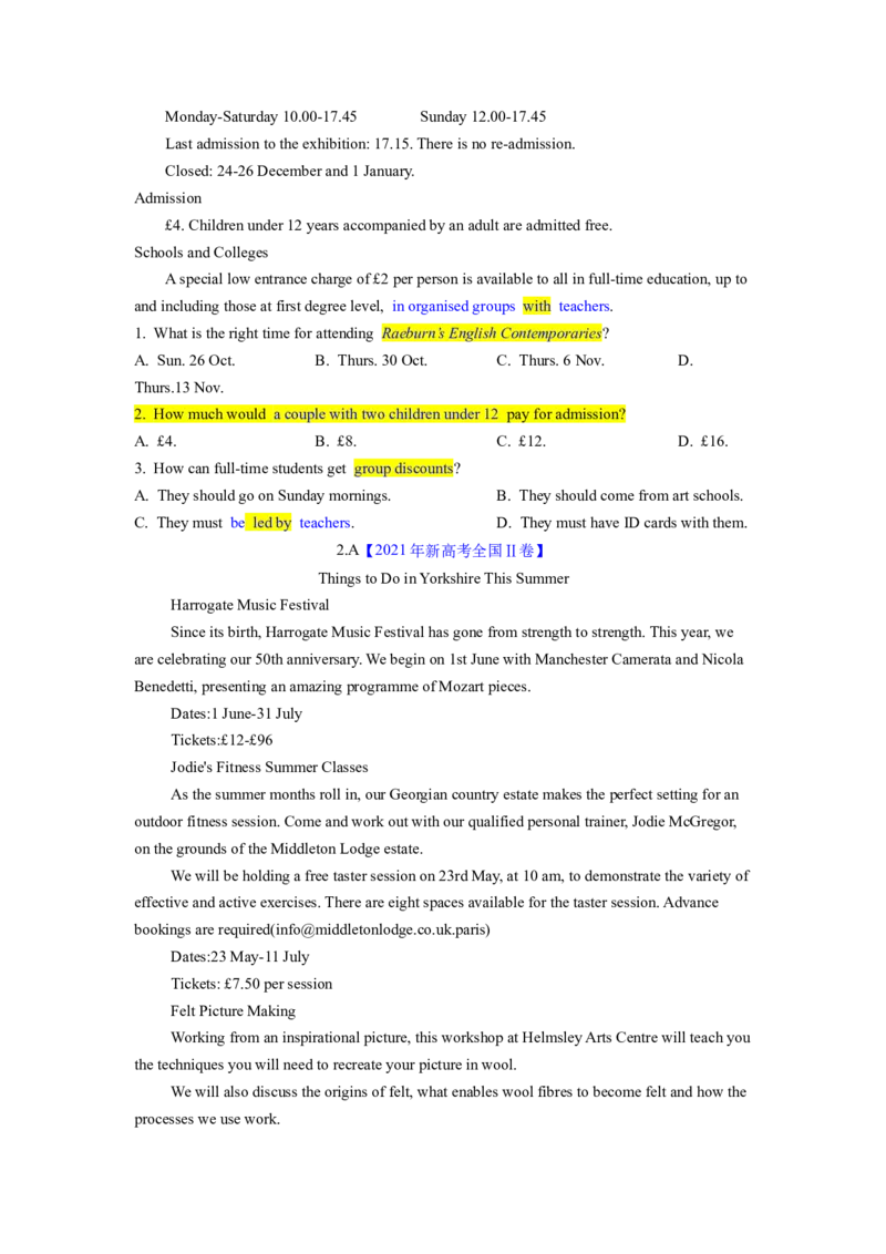 2023年高考英语二轮复习教案（新高考专用）阅读理解03细节理解Word版无答案_3.2025英语总复习_2023年新高考资料_二轮复习_新高考专用2023年高考英语二轮复习教案+试题（含解析）