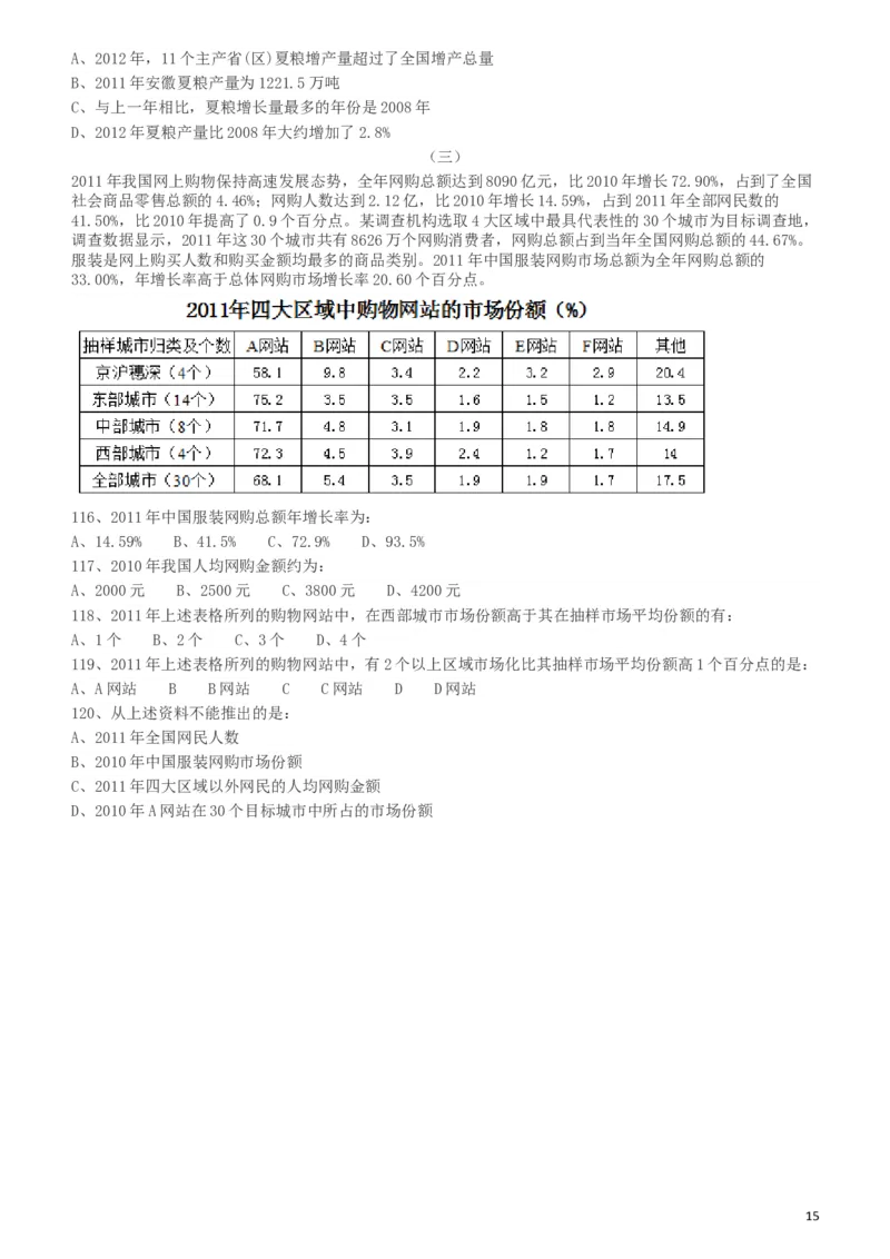 2012年915公务员联考《行测》（新疆、福建、重庆、河南）_34省+国考真题_此文件夹为word版,不推荐使用_此word版为,不推荐使用_此word版为,不推荐使用_题目
