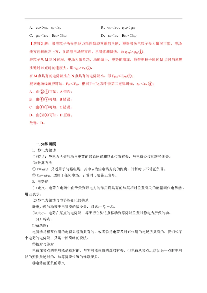 第52讲非匀强电场中的场强、电势、电势能的定性分析与定量计算（解析版）_4.2025物理总复习_2023年新高复习资料_专项复习_2023届高三物理高考复习101微专题模型精讲精练