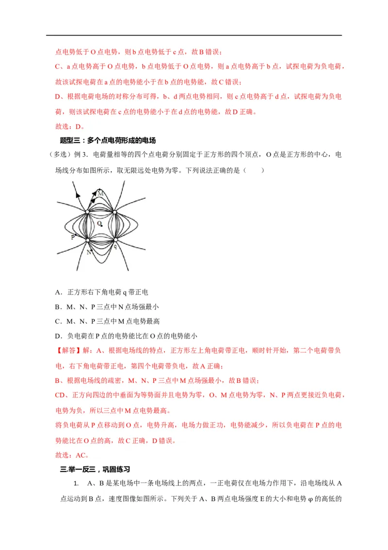 第52讲非匀强电场中的场强、电势、电势能的定性分析与定量计算（解析版）_4.2025物理总复习_2023年新高复习资料_专项复习_2023届高三物理高考复习101微专题模型精讲精练