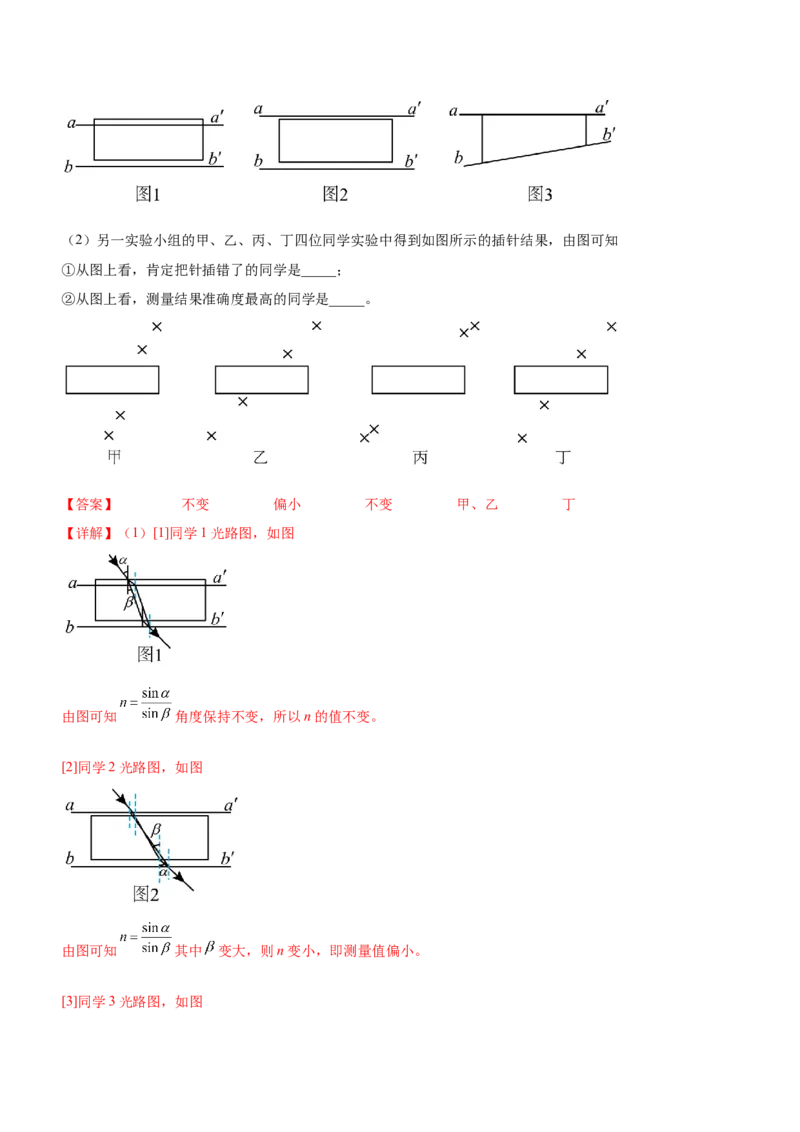 专题17光学与热学实验（精讲）_4.2025物理总复习_赠品通用版（老高考）复习资料_二轮复习_2023年高考物理二轮复习讲练测（全国通用）288435117