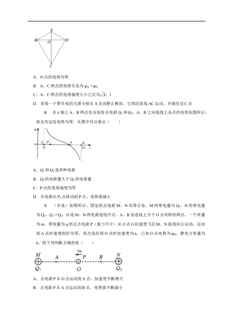 第52讲非匀强电场中的场强、电势、电势能的定性分析与定量计算（原卷版）_4.2025物理总复习_2023年新高复习资料_专项复习_2023届高三物理高考复习101微专题模型精讲精练