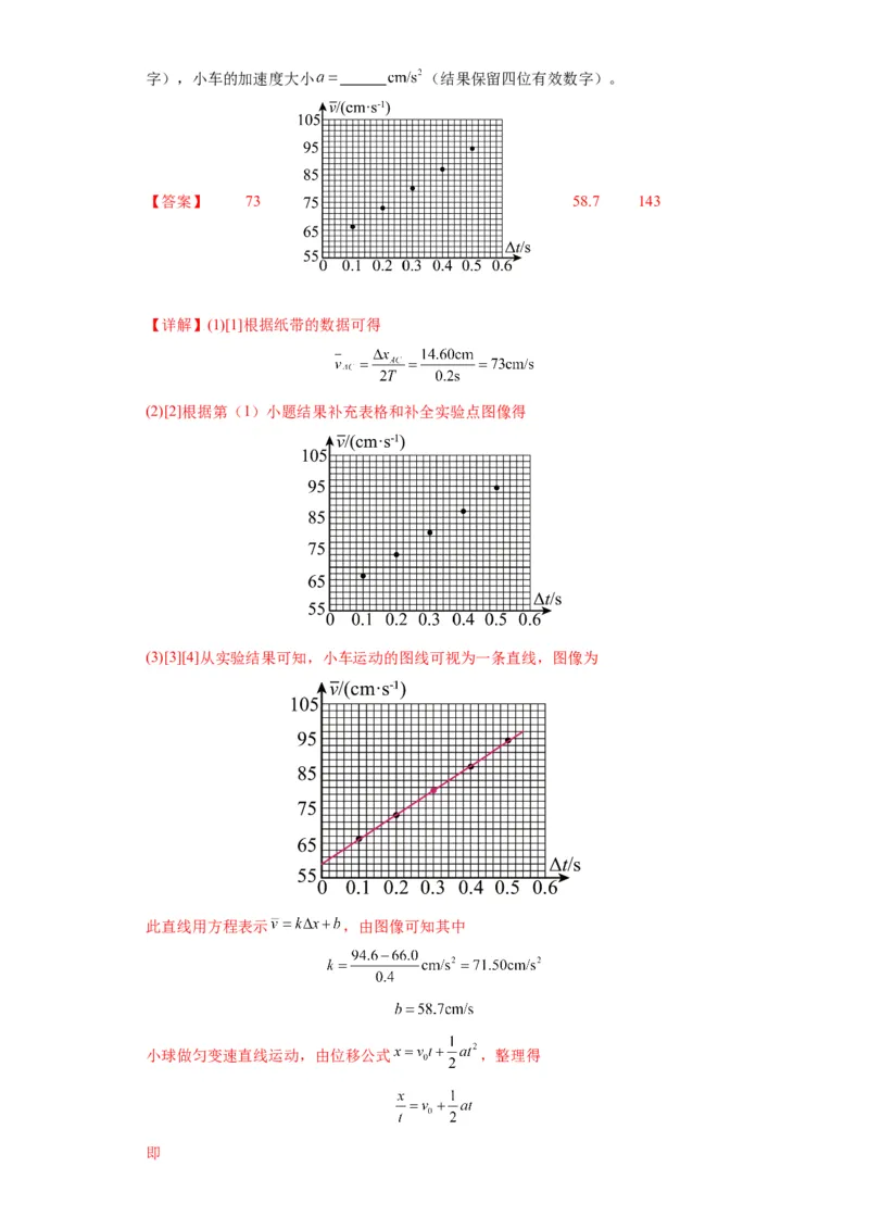 专题18力学试验（解析版）_4.2025物理总复习_2024年新高考资料_2.2024二轮复习_2024年高考物理二轮热点题型归纳与变式演练（新高考通用）