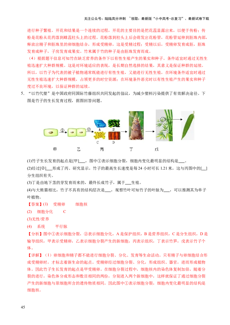 时事热点（讲练）（解析版）_02中考总复习（2026版更新中）_08-生物-中考总复习_2025中考复习资料_2025中考二轮课件ppt+讲义+练习生物_测试