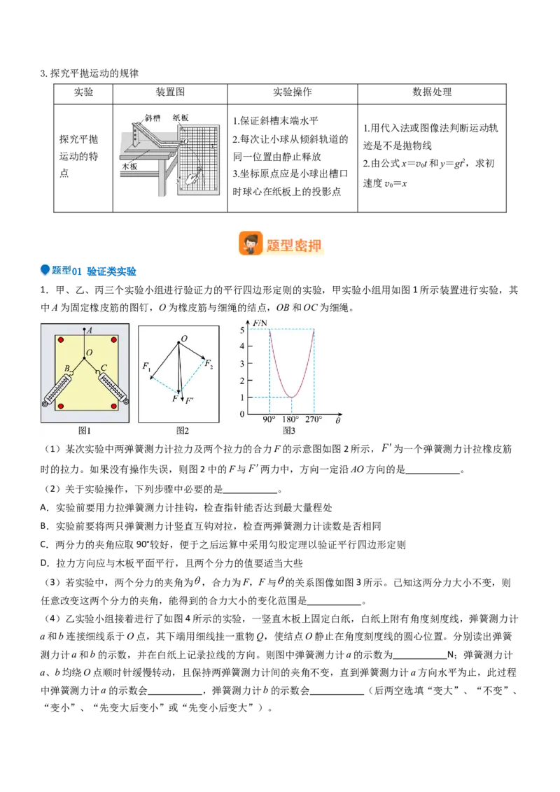 压轴题12力学实验（解析版）_4.2025物理总复习_2024年新高考资料_5.2024三轮冲刺_2024年高考物理压轴题专项训练（新高考通用）