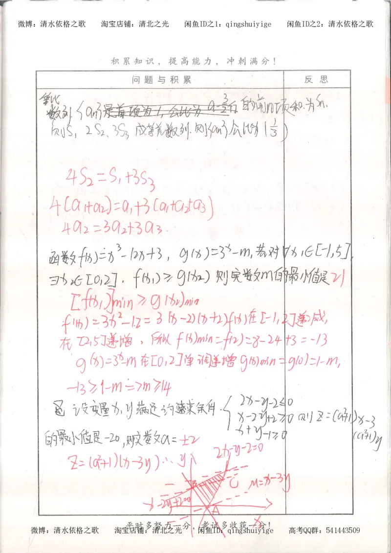 7.衡水中学高考积累与改错_高三数学（第3本）_126页_高中衡水学霸笔记_高中全部赠品_错题集高中九科_数学积累与改错
